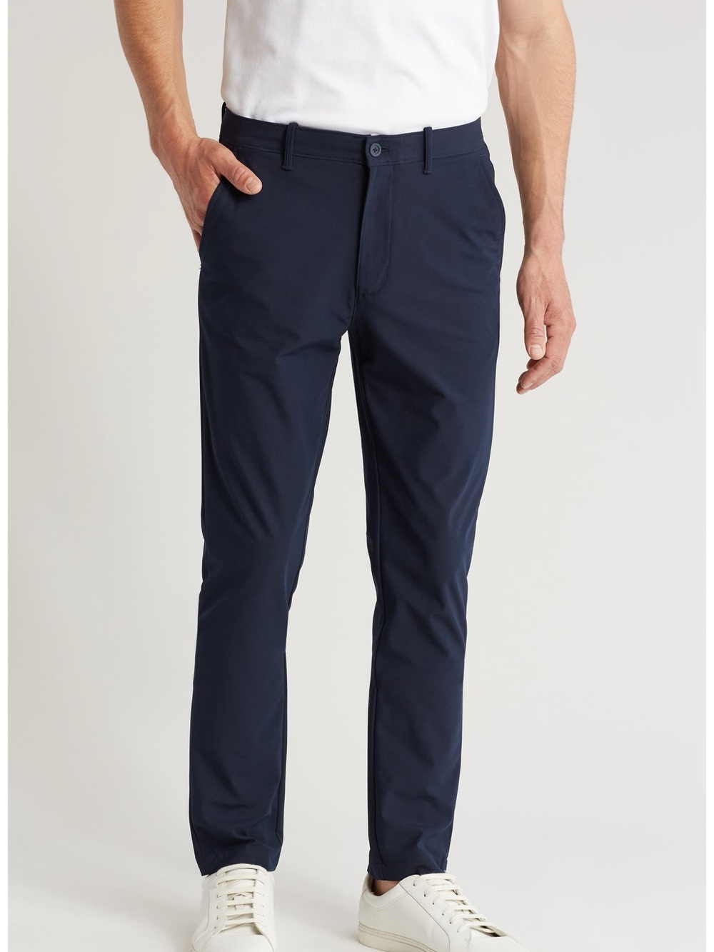 NWT Original Penguin Tech Knit Chino Pants in Dark Sapphire (34x32)